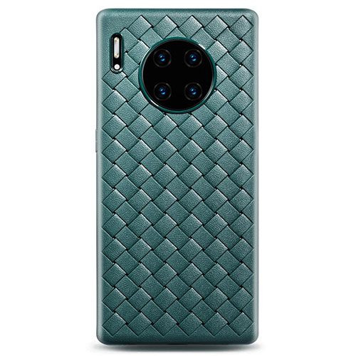 Soft Silicone Gel Leather Snap On Case Cover H01 for Huawei Mate 30 Green
