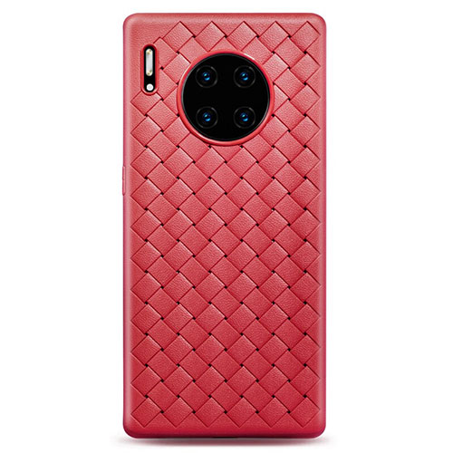 Soft Silicone Gel Leather Snap On Case Cover H01 for Huawei Mate 30E Pro 5G Red