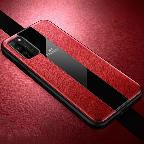 Soft Silicone Gel Leather Snap On Case Cover H02 for Huawei Honor 30 Lite 5G Red