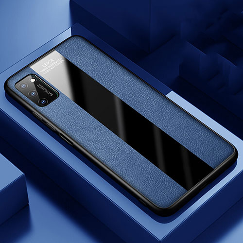 Soft Silicone Gel Leather Snap On Case Cover H02 for Huawei Honor View 30 Pro 5G Blue