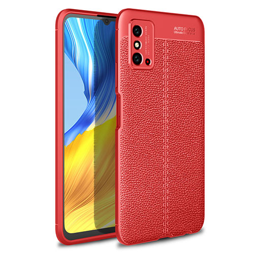 Soft Silicone Gel Leather Snap On Case Cover H02 for Huawei Honor X10 Max 5G Red
