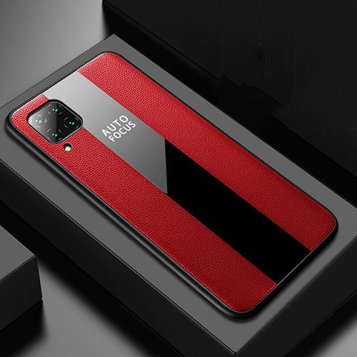 Soft Silicone Gel Leather Snap On Case Cover H02 for Huawei Nova 7i Red