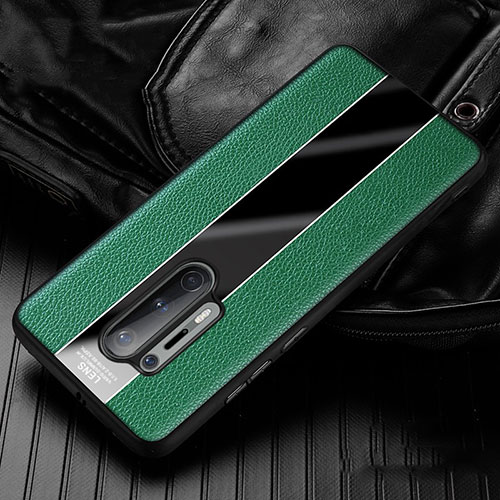Soft Silicone Gel Leather Snap On Case Cover H02 for OnePlus 8 Pro Green