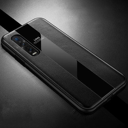 Soft Silicone Gel Leather Snap On Case Cover H02 for Oppo Find X2 Pro Black