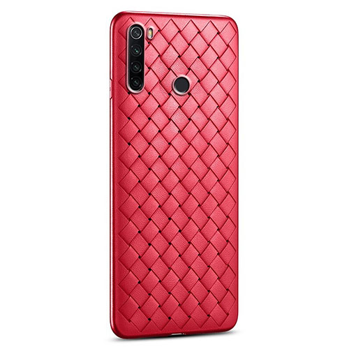 Soft Silicone Gel Leather Snap On Case Cover H02 for Xiaomi Redmi Note 8 Red