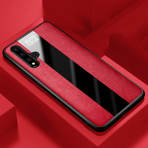 Soft Silicone Gel Leather Snap On Case Cover H03 for Huawei Honor 20 Red