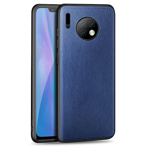 Soft Silicone Gel Leather Snap On Case Cover H03 for Huawei Mate 30E Pro 5G Blue