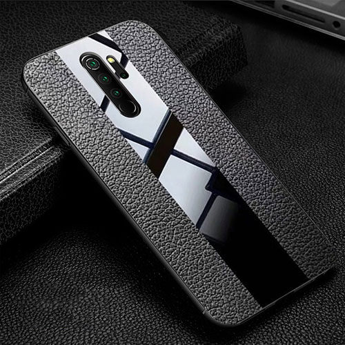 Soft Silicone Gel Leather Snap On Case Cover H04 for Xiaomi Redmi Note 8 Pro Black