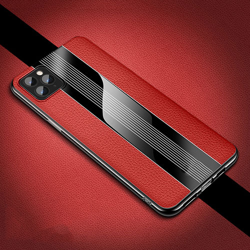Soft Silicone Gel Leather Snap On Case Cover H05 for Apple iPhone 11 Pro Max Red