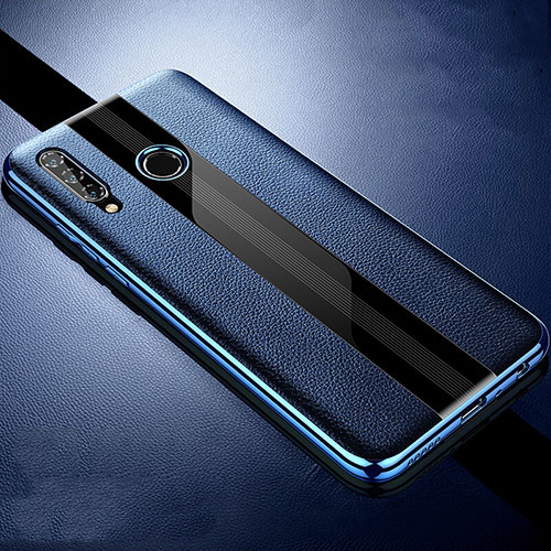 Soft Silicone Gel Leather Snap On Case Cover H05 for Huawei Honor 20 Lite Blue
