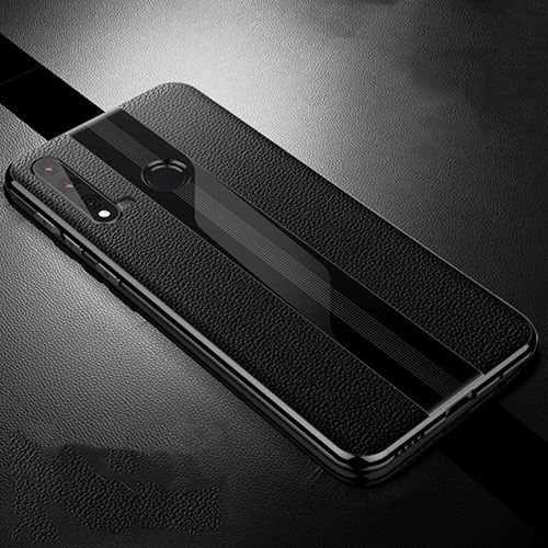 Soft Silicone Gel Leather Snap On Case Cover H06 for Huawei Nova 5i Black