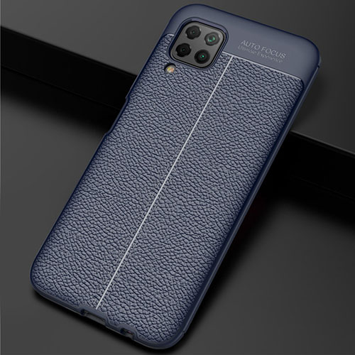 Soft Silicone Gel Leather Snap On Case Cover H06 for Huawei P40 Lite Blue
