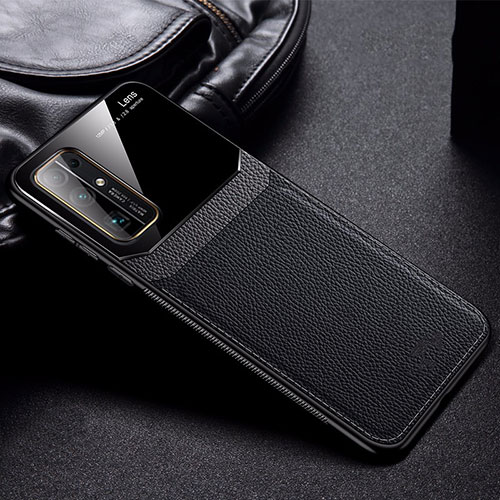 Soft Silicone Gel Leather Snap On Case Cover S01 for Huawei Honor 30 Black
