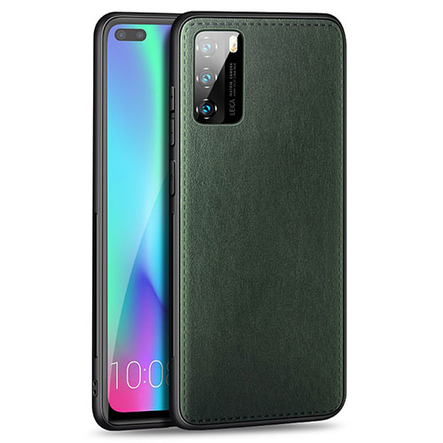Soft Silicone Gel Leather Snap On Case Cover S01 for Huawei P40 Green