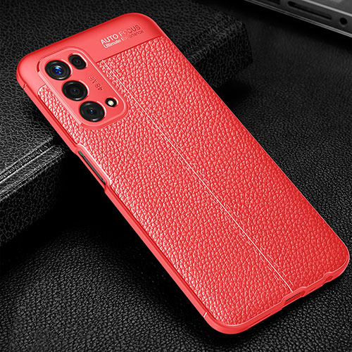 Soft Silicone Gel Leather Snap On Case Cover S01 for OnePlus Nord N200 5G Red