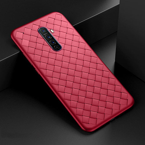 Soft Silicone Gel Leather Snap On Case Cover S01 for Realme X2 Pro Red
