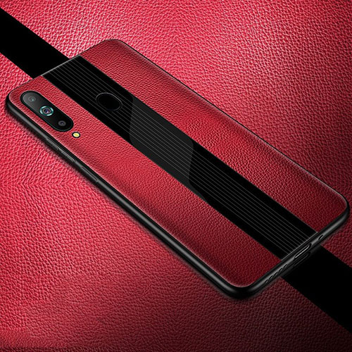 Soft Silicone Gel Leather Snap On Case Cover S01 for Samsung Galaxy A8s SM-G8870 Red