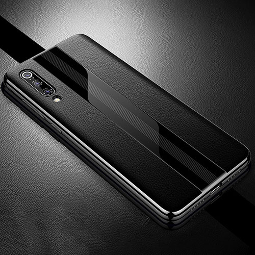Soft Silicone Gel Leather Snap On Case Cover S01 for Xiaomi Mi 9 Black