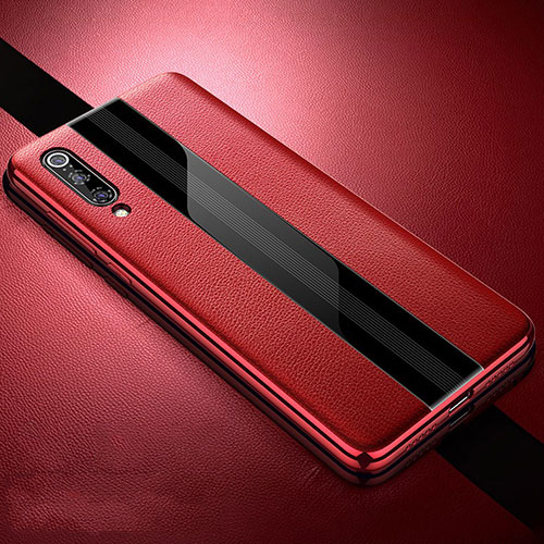 Soft Silicone Gel Leather Snap On Case Cover S01 for Xiaomi Mi 9 Pro 5G Red