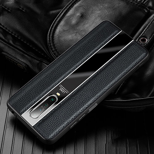 Soft Silicone Gel Leather Snap On Case Cover S01 for Xiaomi Redmi K30 4G Black