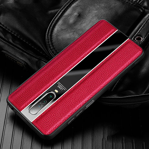 Soft Silicone Gel Leather Snap On Case Cover S01 for Xiaomi Redmi K30 5G Red