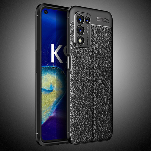 Soft Silicone Gel Leather Snap On Case Cover S02 for Oppo K9S 5G Black