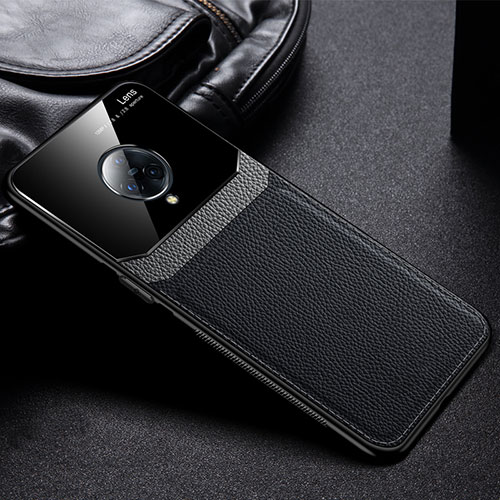 Soft Silicone Gel Leather Snap On Case Cover S02 for Vivo Nex 3 Black