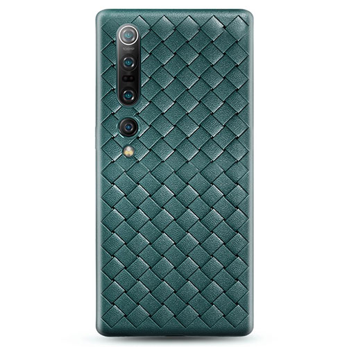 Soft Silicone Gel Leather Snap On Case Cover S02 for Xiaomi Mi 10 Pro Green