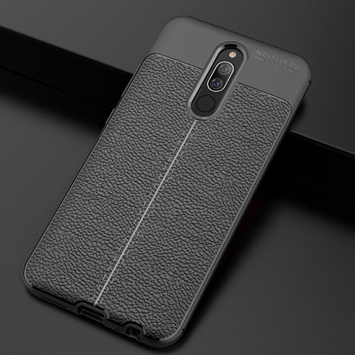 Soft Silicone Gel Leather Snap On Case Cover S02 for Xiaomi Redmi 8 Black