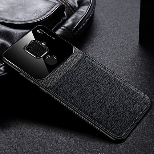 Soft Silicone Gel Leather Snap On Case Cover S03 for Huawei Nova 5i Pro Black