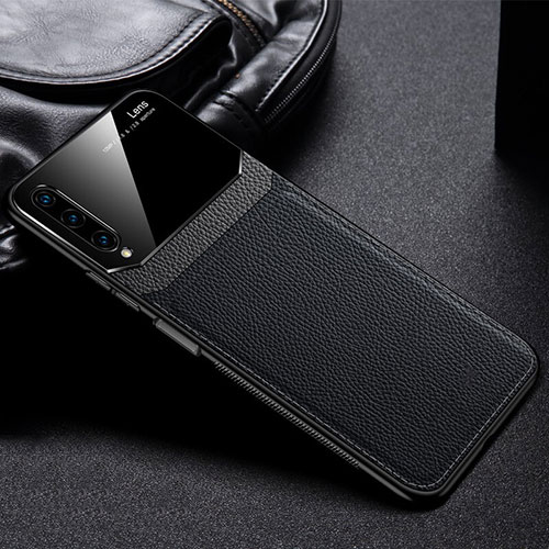 Soft Silicone Gel Leather Snap On Case Cover S03 for Huawei Y9s Black