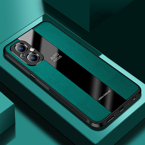Soft Silicone Gel Leather Snap On Case Cover S03 for Oppo Reno7 Lite 5G Green
