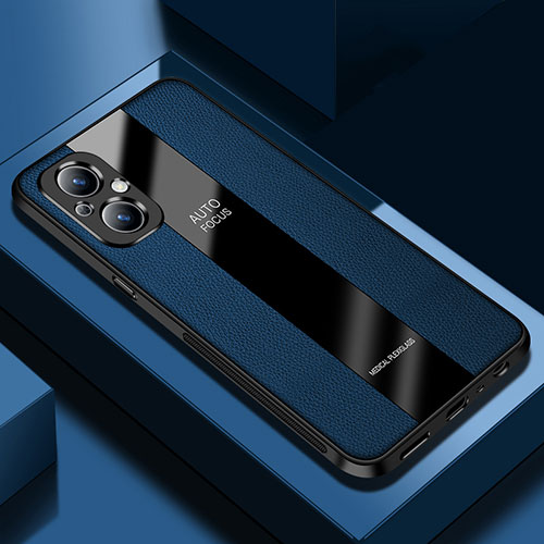 Soft Silicone Gel Leather Snap On Case Cover S03 for Oppo Reno8 Z 5G Blue