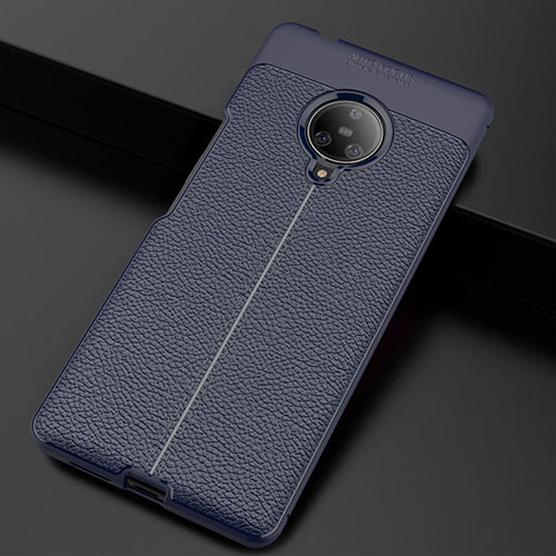 Soft Silicone Gel Leather Snap On Case Cover S03 for Vivo Nex 3 5G Blue