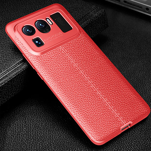 Soft Silicone Gel Leather Snap On Case Cover S03 for Xiaomi Mi 11 Ultra 5G Red