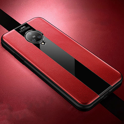 Soft Silicone Gel Leather Snap On Case Cover S04 for Vivo Nex 3S Red
