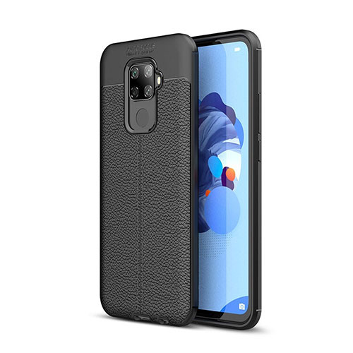 Soft Silicone Gel Leather Snap On Case Cover S05 for Huawei Nova 5i Pro Black
