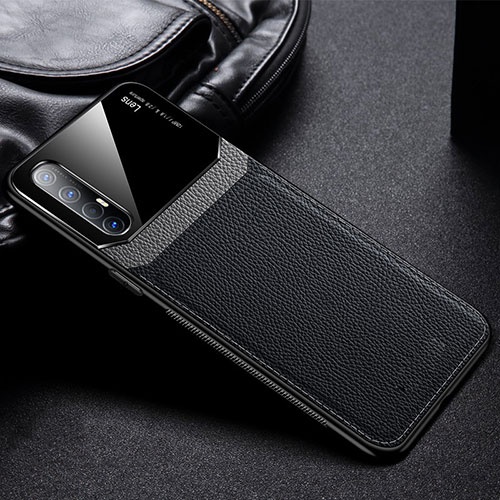 Soft Silicone Gel Leather Snap On Case Cover S05 for Oppo Find X2 Neo Black