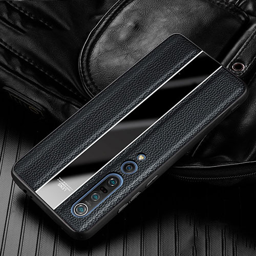 Soft Silicone Gel Leather Snap On Case Cover S05 for Xiaomi Mi 10 Pro Black