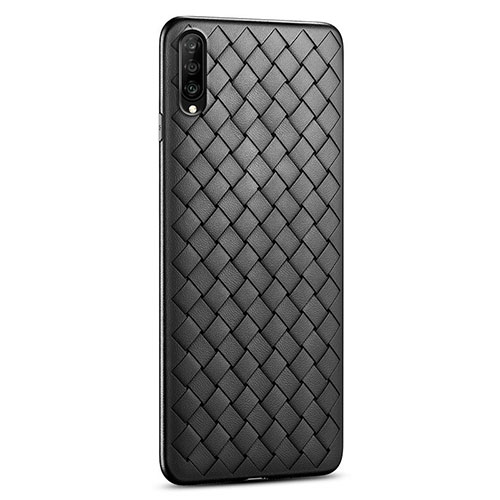 Soft Silicone Gel Leather Snap On Case Cover S06 for Huawei Y9s Black