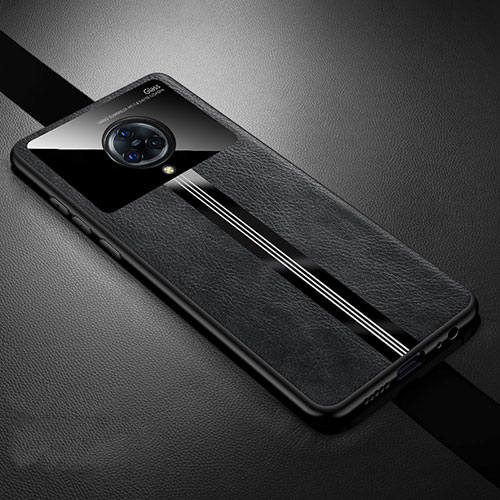 Soft Silicone Gel Leather Snap On Case Cover S06 for Vivo Nex 3 Black