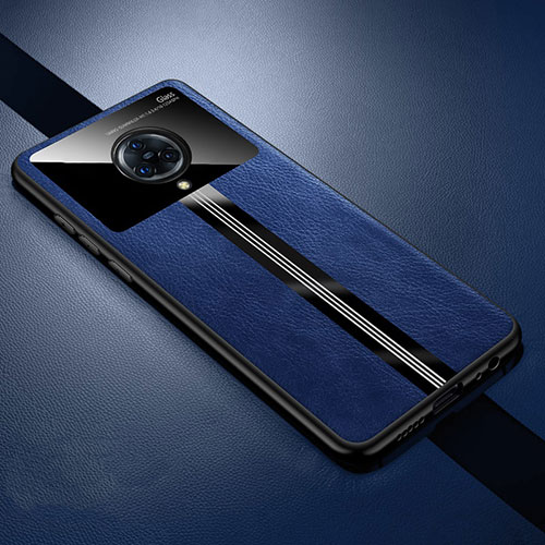 Soft Silicone Gel Leather Snap On Case Cover S06 for Vivo Nex 3 Blue