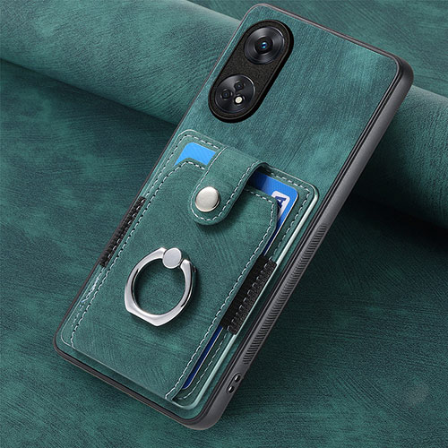 Soft Silicone Gel Leather Snap On Case Cover SD1 for Oppo Reno8 T 4G Green