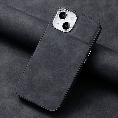 Soft Silicone Gel Leather Snap On Case Cover SD13 for Apple iPhone 14 Plus Black