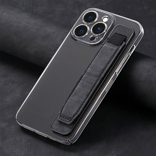 Soft Silicone Gel Leather Snap On Case Cover SD2 for Apple iPhone 14 Pro Black