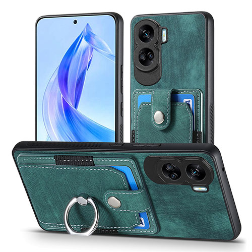 Soft Silicone Gel Leather Snap On Case Cover SD2 for Huawei Honor 90 Lite 5G Green