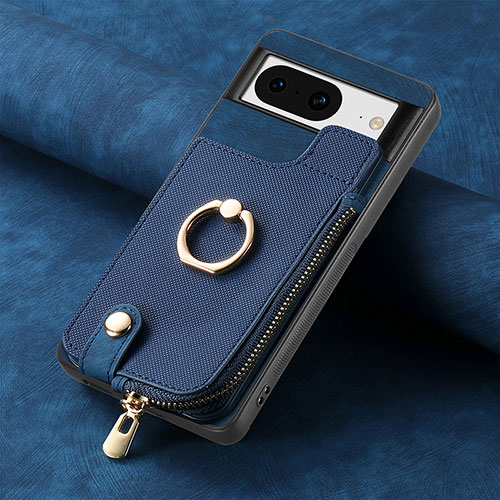 Soft Silicone Gel Leather Snap On Case Cover SD4 for Google Pixel 8 5G Blue