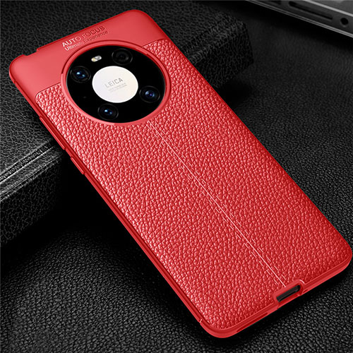 Soft Silicone Gel Leather Snap On Case Cover U01 for Huawei Mate 40E Pro 4G Red