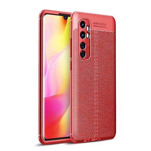 Soft Silicone Gel Leather Snap On Case Cover WL1 for Xiaomi Mi Note 10 Lite Red