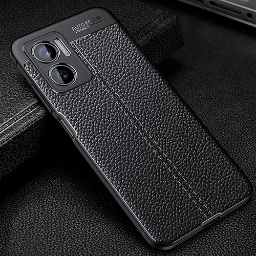 Soft Silicone Gel Leather Snap On Case Cover WL1 for Xiaomi Redmi 10 Prime Plus 5G Black